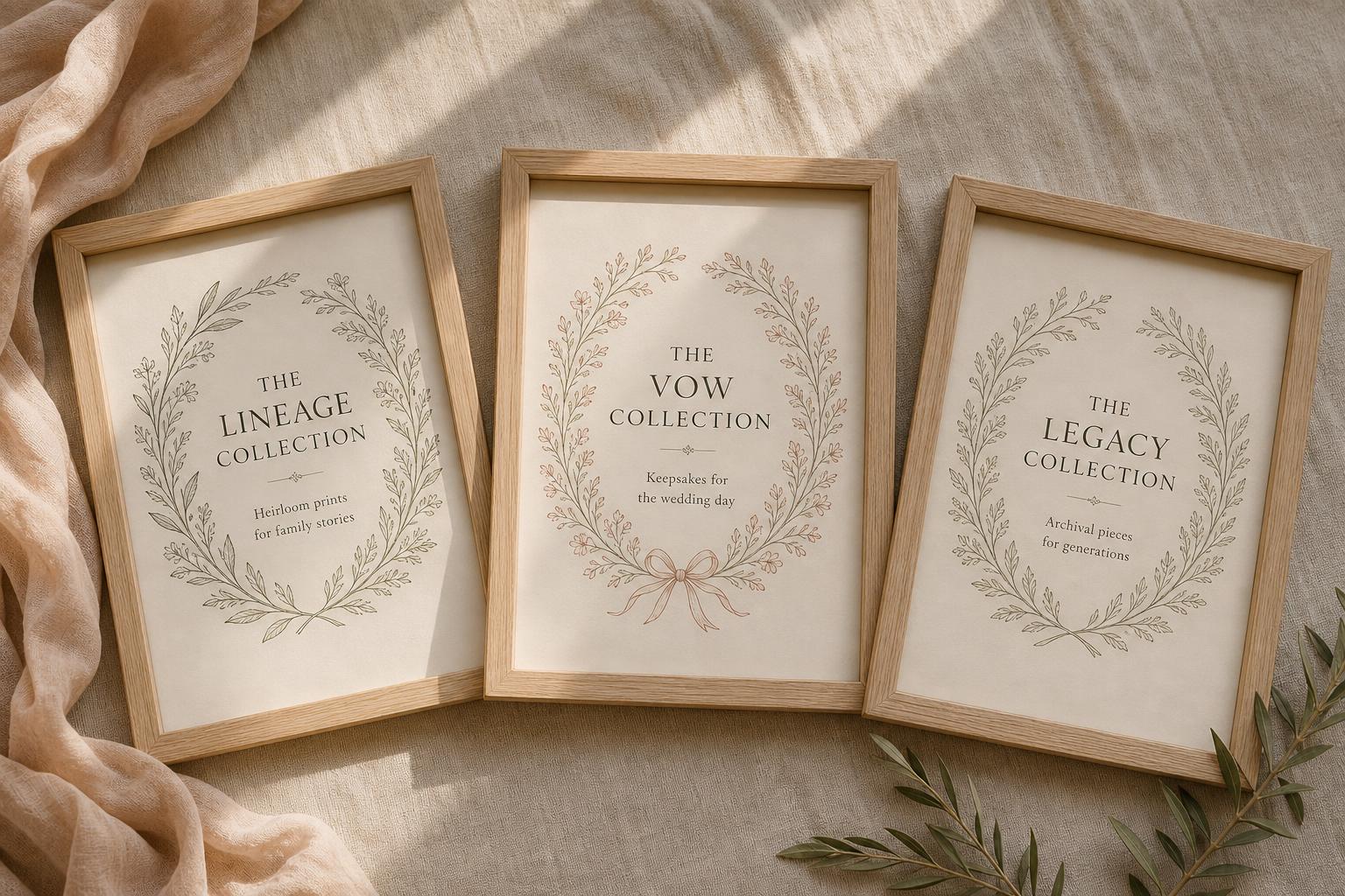 An archival composition of family names in editorial typography